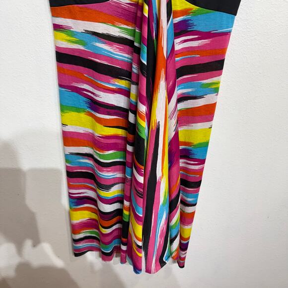 Catalina Multicolor Striped Midi Halter Dress Sz 3X - Picture 3 of 12